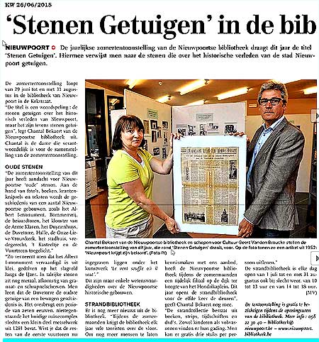 pers tentoonstelling 'Stenen Getuigen"