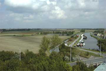 Zicht van op het Koning AlbertI-monument.