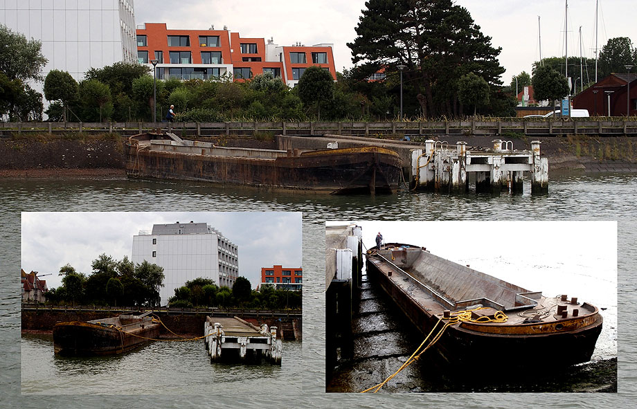 collage baggerbak op de kuisvank