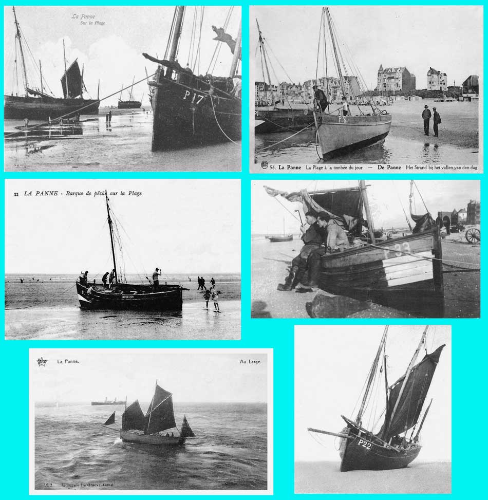 schepen op het strand De Panne