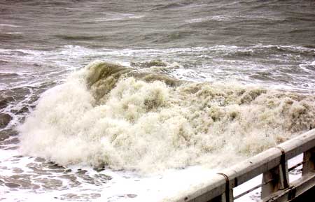 storm vanop het staketsel