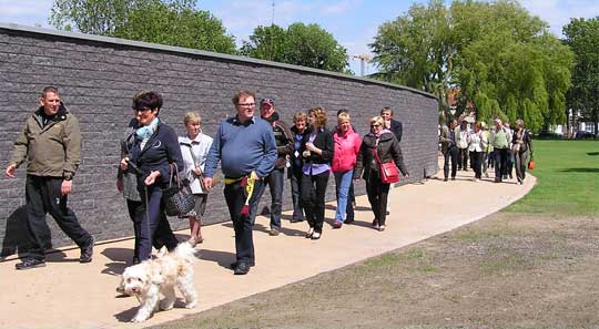 wandeling door het park