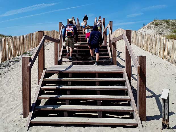 houten overgang duinen