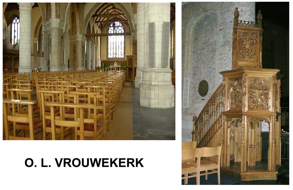 kerk en preekstoel