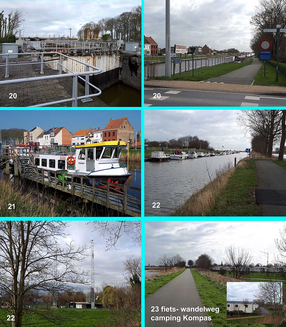 collage fiets- wandelweg langs de ijzer