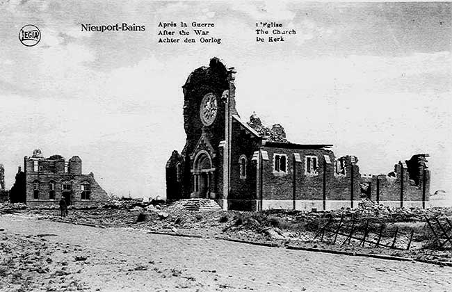 vernielde kerk 1914